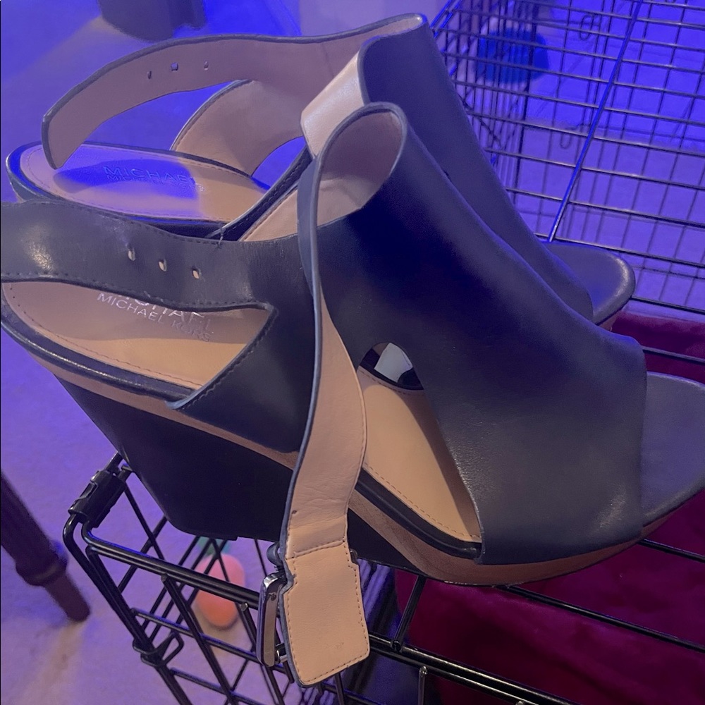 Michael Kors wedges - navy blue size 10